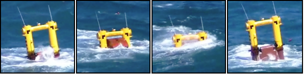 Half-scale device operating in 4 meter, 11 second sea state.