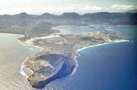 Kaneohe Bay test site (image courtesy University of Hawaii)